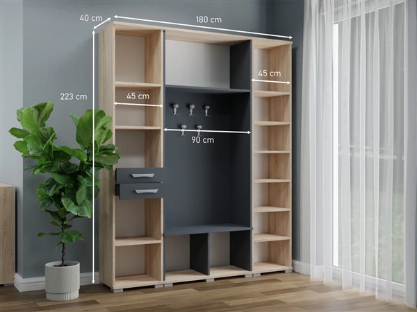 Köln előszoba szekrény 180 cm