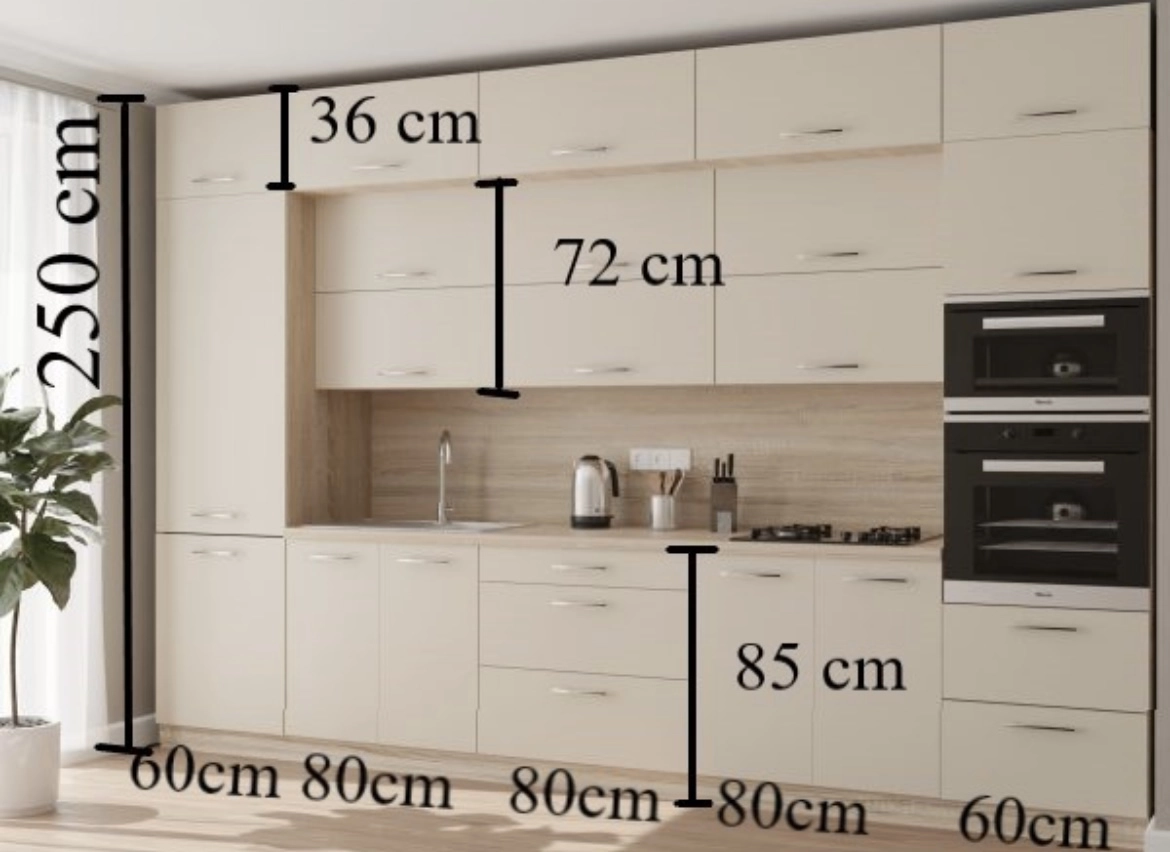 Milánó konyhabútor 340 cm